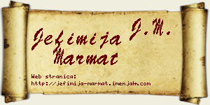 Jefimija Marmat vizit kartica